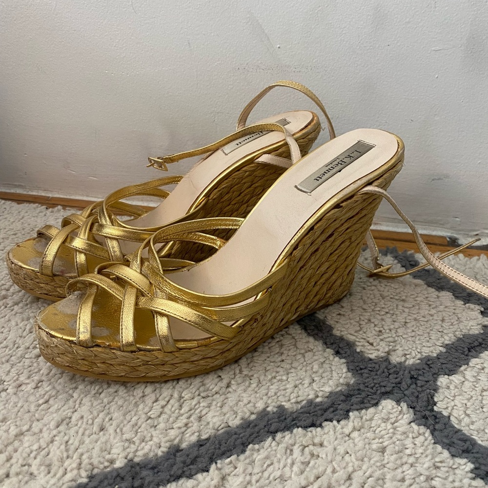 LK Bennett Gold Wedges